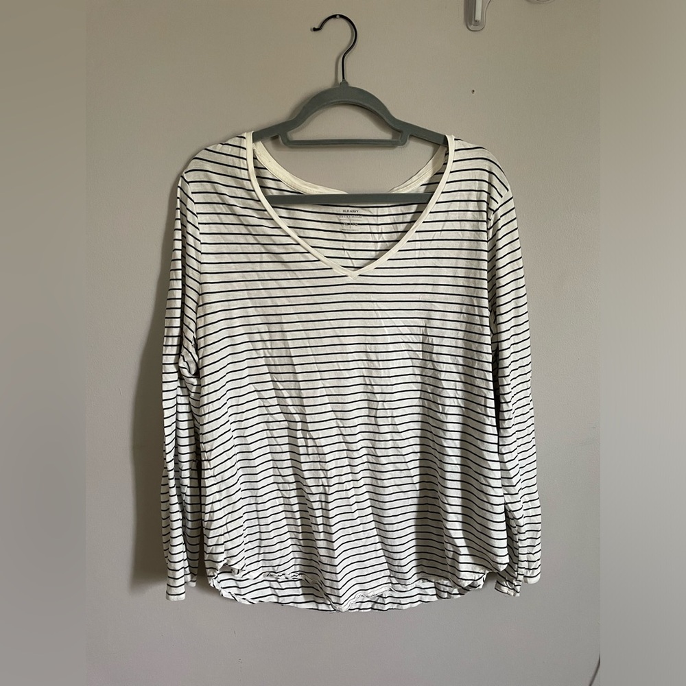 Striped long sleeve tee